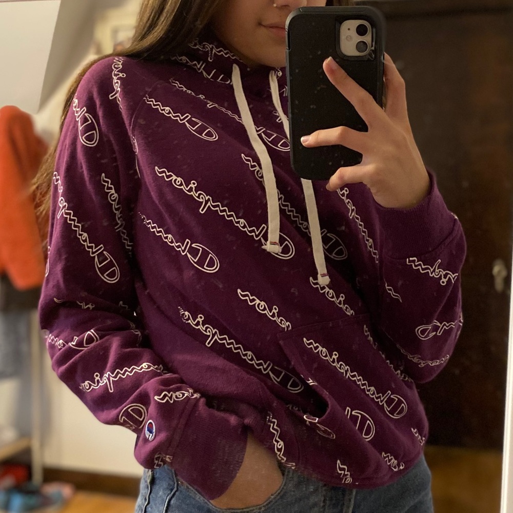 plum purple champion hoodie